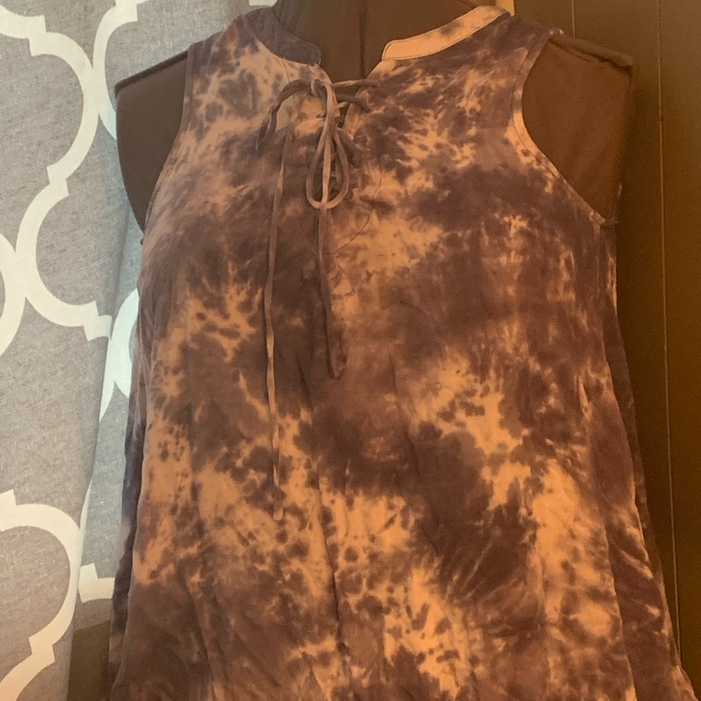 Tye dye girls muscle shirt